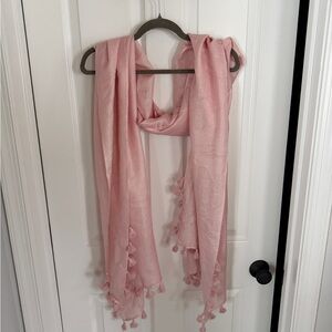 Lilly Pulitzer Pink Shimmer Tassel Scarf
